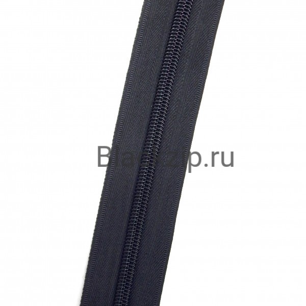 Спиральная молния №8, Черная , усиленная, Zip