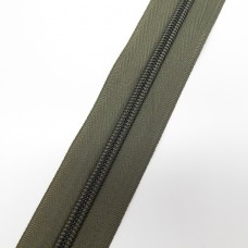 Спиральная молния №8, т. олива (511) , усиленная, Zip