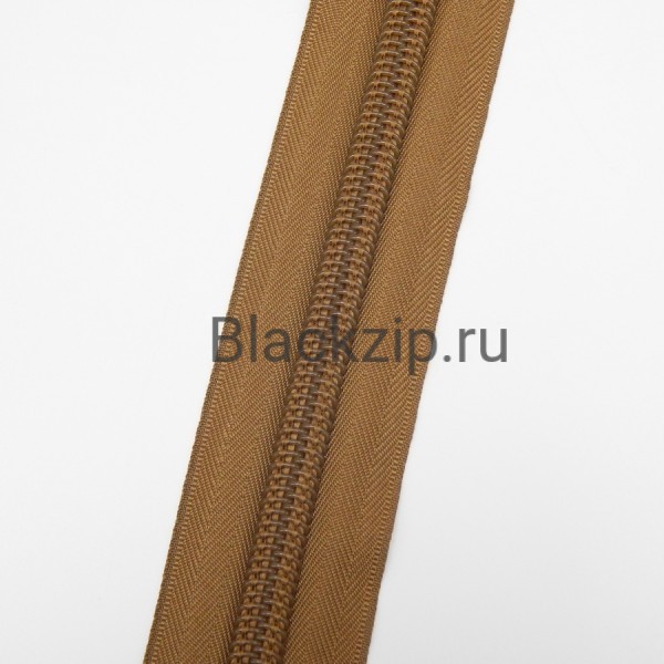 Спиральная молния №10, Койот Браун (494) , усиленная, Zip