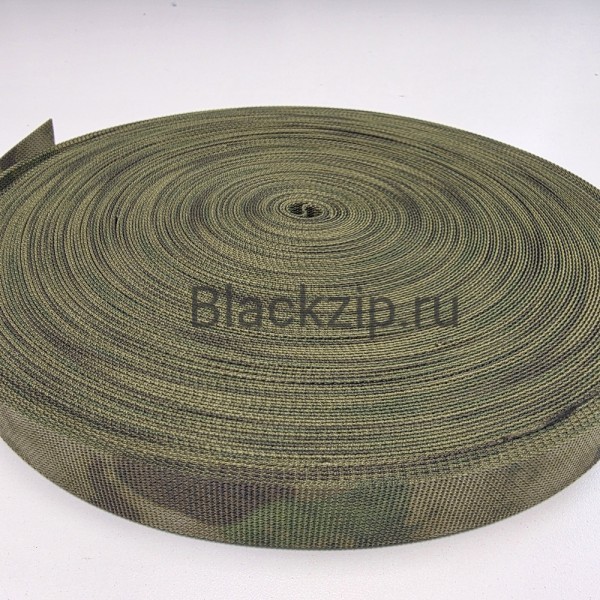 Стропа текстильная, 25мм, Мох (рулон 50м)