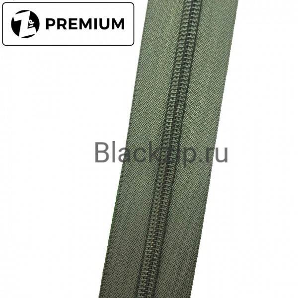 Спиральная молния №8, т. олива (511) , Узорная, Zip