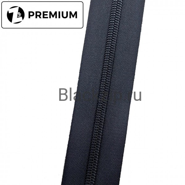 Спиральная молния №8, Черная , Узорная, Zip