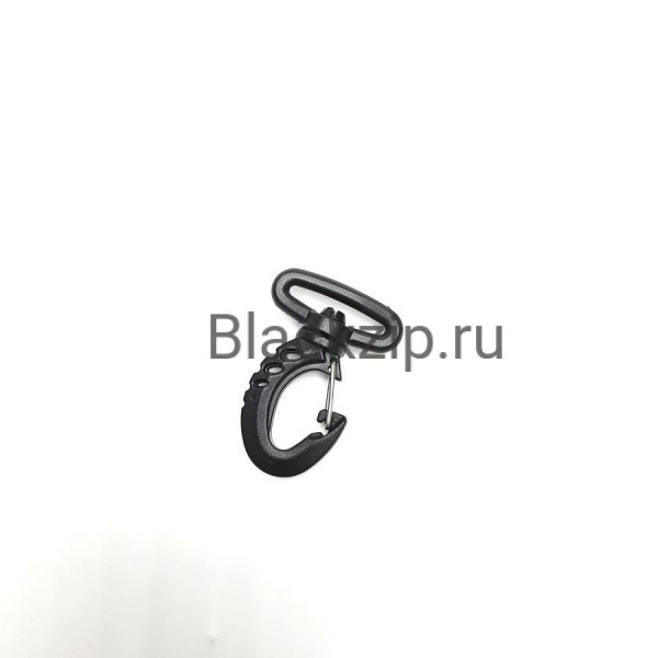 Карабин поворотный, Zip, 32мм, Черный