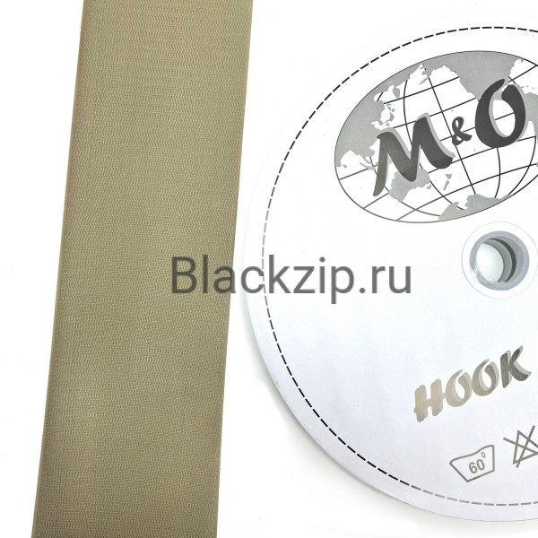 Велкро лента 100мм M&O, Тан, 100% нейлон, КРЮЧОК