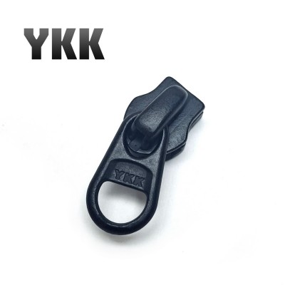 Бегунок для молнии №5, YKK, Черный (обратный, короткий пуллер)