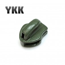 Бегунок для молнии YKK №8, Олива (566), реверс (обратный), без пуллера Бегунок для молнии YKK №8, Олива (566), реверс (обратный), без пуллера
