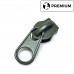 Бегунок для молнии №10, Zip, Олива (обратный, короткий пуллер)