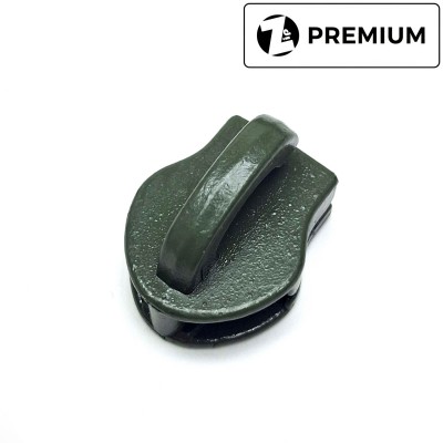 Бегунок для молнии №10, Zip, Олива (прямой, без пуллера)