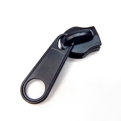 Бегунок для молнии, №10, черный, Обратный, Премиум