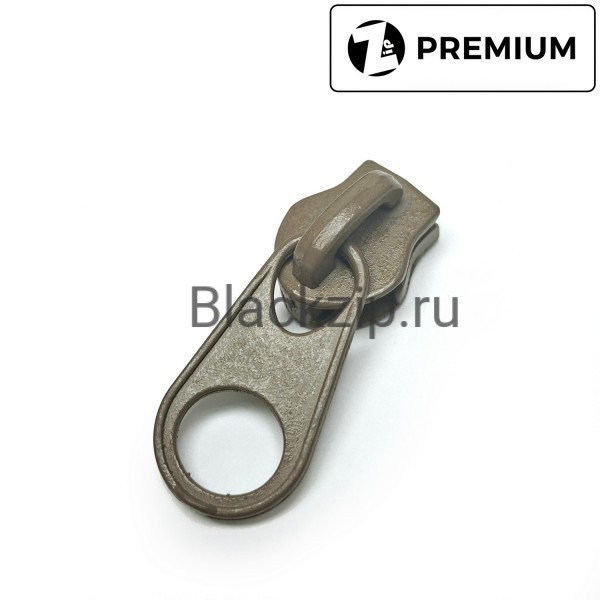 Бегунок для молнии, №8, Zip, Койот Браун (Короткий пуллер, обратный)