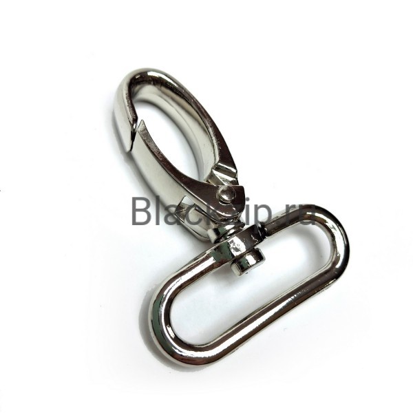 Карабин металлический, поворотный, Zip KP38, никель