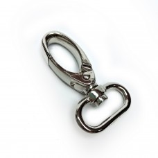 Карабин металлический, поворотный, усиленный, Zip KP25, 25мм, никель