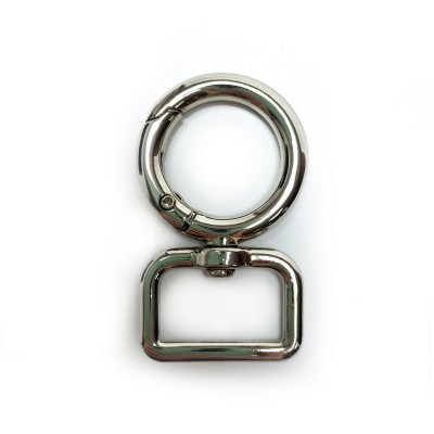 Карабин металлический, поворотный, усиленный, Zip KP20, 20мм, никель