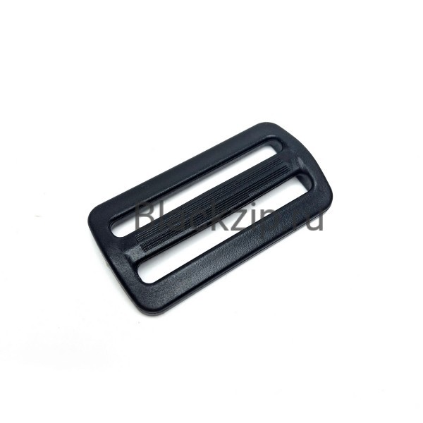 Пряжка двухщелевая 50 мм, Бастион, черный — для регулировки стропы, рюкзаков и снаряжения