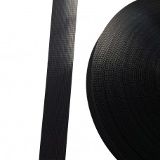 Велкро лента, крючок 25мм, пластик, черный