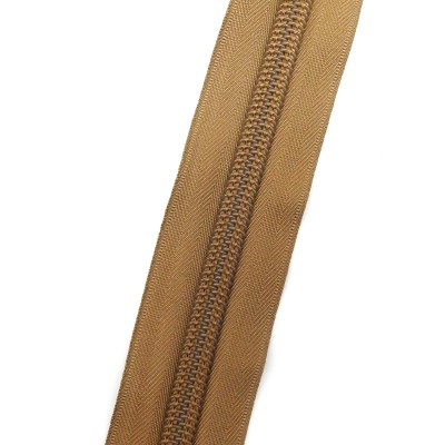 Спиральная молния №10, Койот Браун (494) , усиленная, Zip