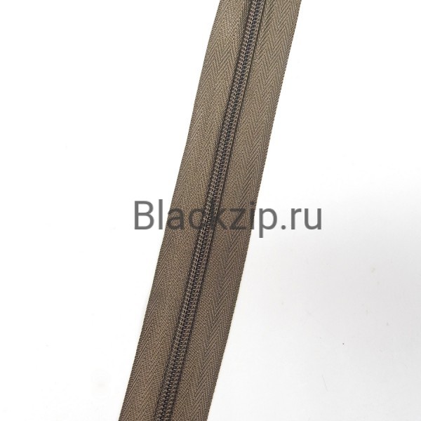 Спиральная молния №5 в расцветке  т. бежевая