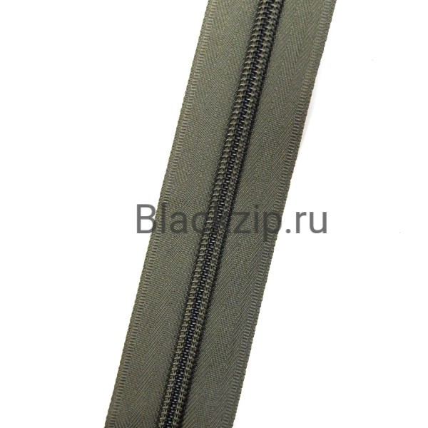 Спиральная молния №8, т. олива (511) , усиленная, Zip
