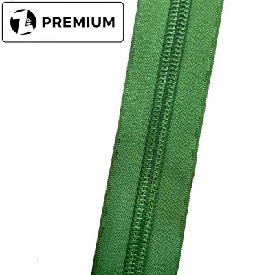 Спиральная молния №10, зеленая, Усиленная, Zip