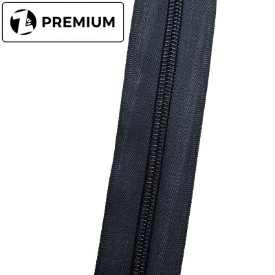 Спиральная молния №8, Черная , усиленная, Zip