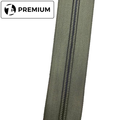 Спиральная молния №8, т. олива (511) , усиленная, Zip