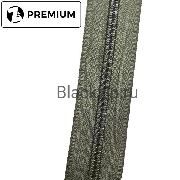 Спиральная молния №8, т. олива (511) , усиленная, Zip