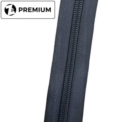 Спиральная молния №10, Темно-серая , усиленная, Zip