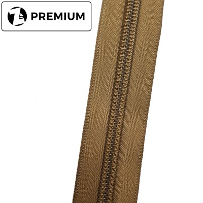 Спиральная молния №10, Койот Браун (494) , усиленная, Zip