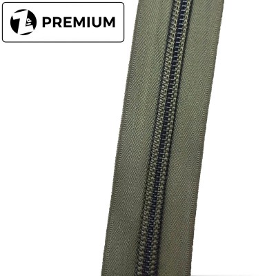 Спиральная молния №10, т. олива (511) , усиленная, Zip