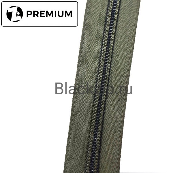 Спиральная молния №10, т. олива (511) , усиленная, Zip