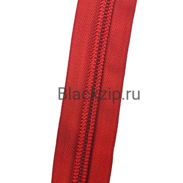 Спиральная молния №10, Премиум, Красная