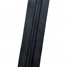 Спиральная молния №10, Черная, Стандарт