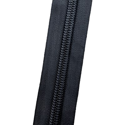 Спиральная молния №10, Черная, Стандарт