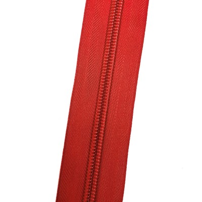 Спиральная молния №8 в красной расцветке