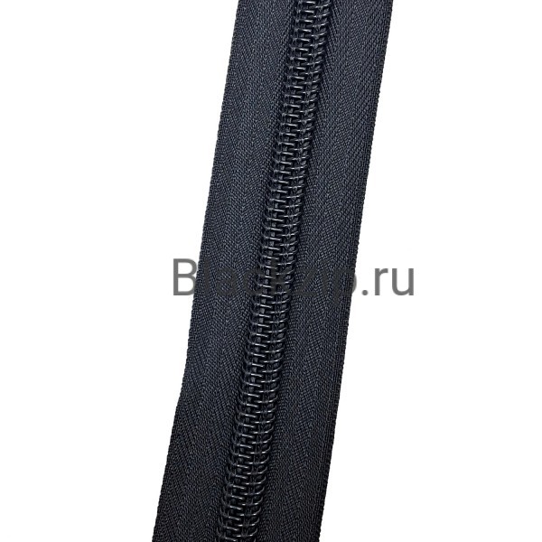 Спиральная молния №10 в черной расцветке, Стандарт