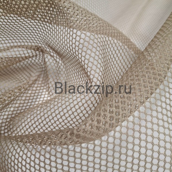 Сетка силовая, акриловая, рюкзачная, 120гр/м, Бежевая (мелкая ячейка)