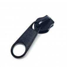 Бегунок для молнии №10, Стандарт, Черный (прямой, длинный пуллер)