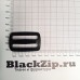 Пряжка Zip, двухщелевая,  40мм, черная