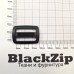 Пряжка Zip, двухщелевая, 25мм, черная