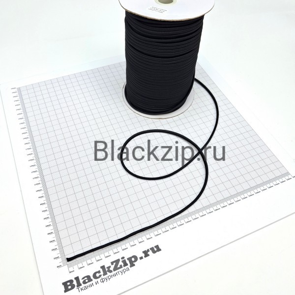 Эластичный шнур, Shock cord, 100 МЕТРОВ, Черный, 4мм