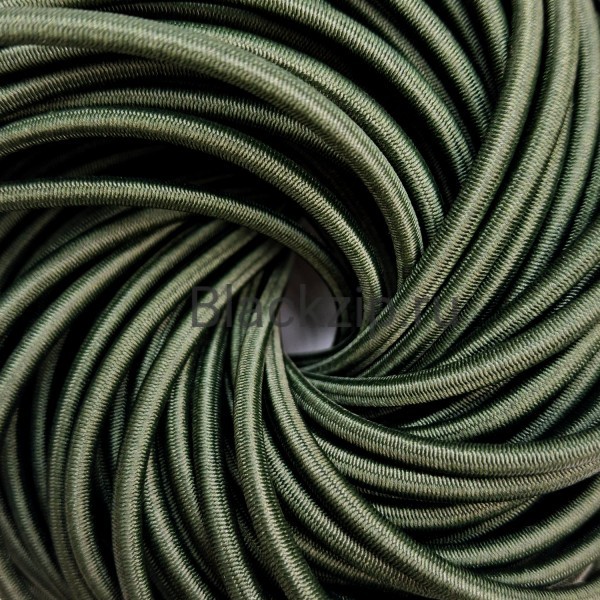 Эластичный шнур, Shock cord, 50 МЕТРОВ, Олива, 3,8мм