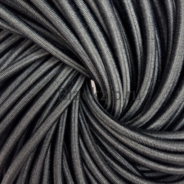 Эластичный шнур, Shock cord, 50 МЕТРОВ, Черный, 3,8мм