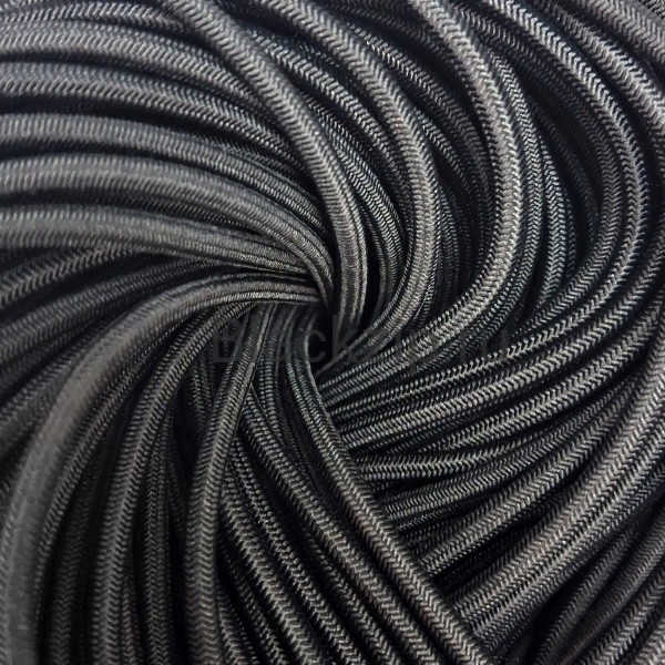 Эластичный шнур, Shock cord, ИТГФ, черный, Рулон 100 метров