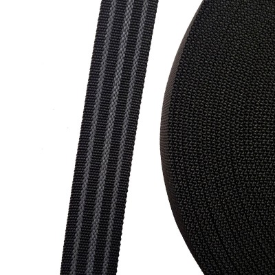 Стропа текстильная АМА, 40мм, Черная, с Латексной нитью