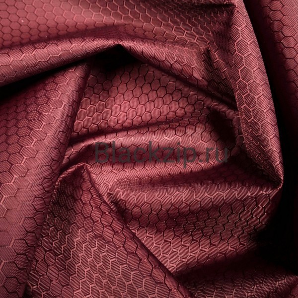 Ткань Оксфорд 300D PU1000, соты, бордовый