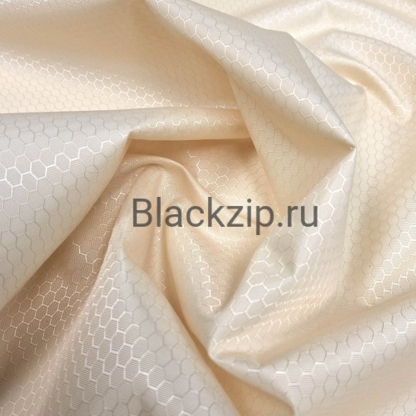 Ткань Оксфорд 300D PU1000, соты, бежевый  молочный