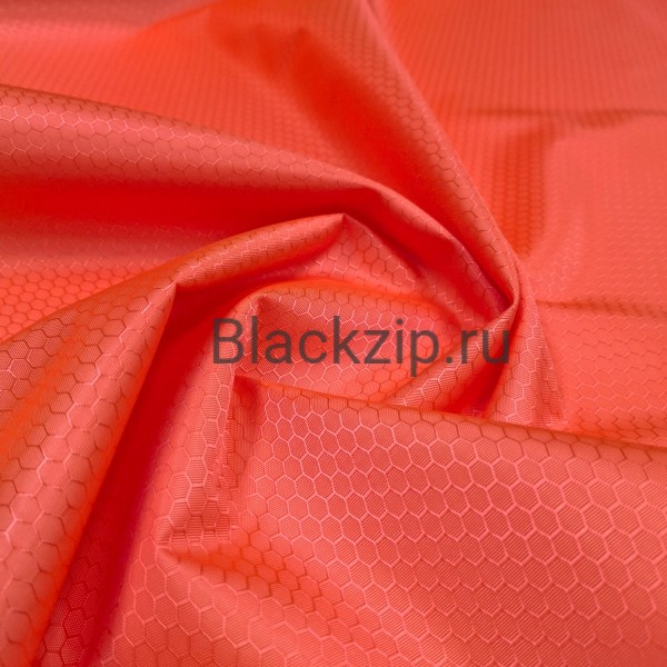Ткань Оксфорд 300D PU1000, соты, Неон-коралл