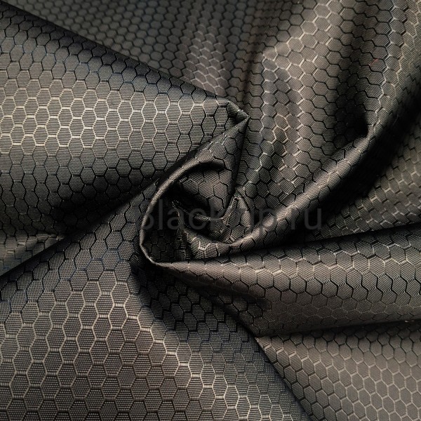 Ткань Оксфорд 300D PU1000, соты, Черный