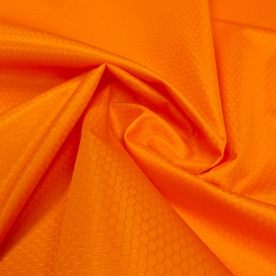Ткань Оксфорд 300D PU1000, соты, Неон-оранж S02