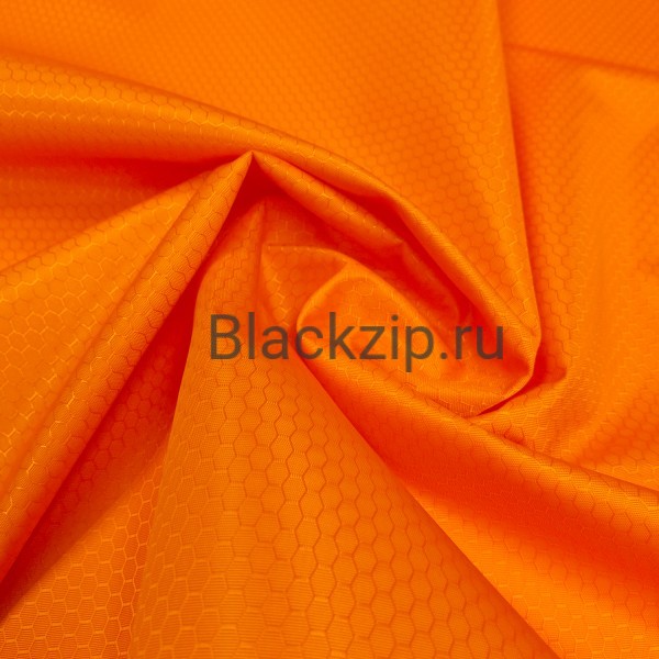 Ткань Оксфорд 300D PU1000, соты, Неон-оранж S02 Ткань Оксфорд 300D PU1000, соты, Неон-оранж S02